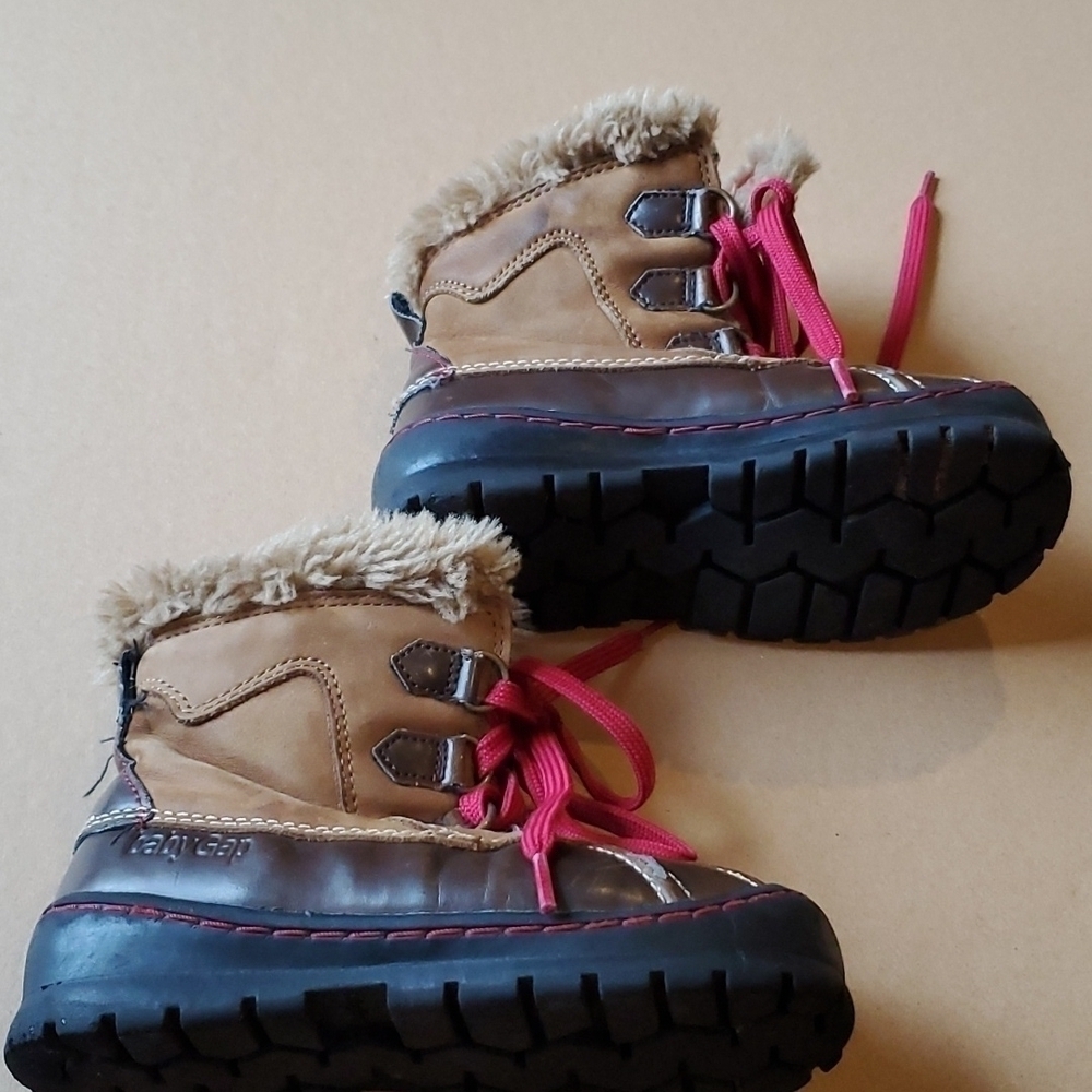 GAP Kids Boots with Faux Fur Lining - Brown and Red - Picture 9 of 10